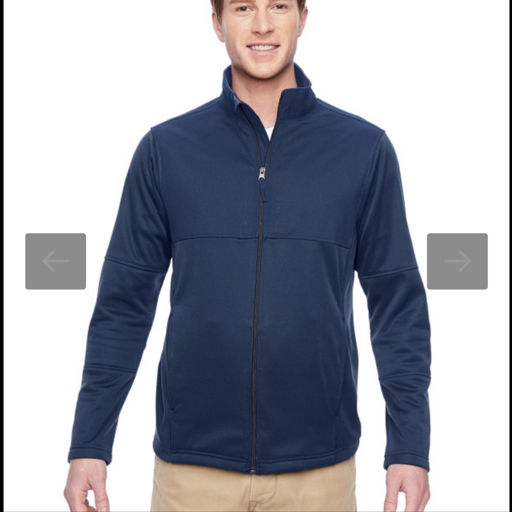 Men’s Harriton Task Performance Fleece Full-Zip Jacket Dark Navy Blue